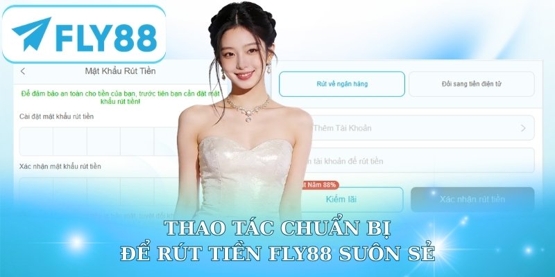 Thao tác chuẩn bị để rút tiền Fly88 suôn sẻ